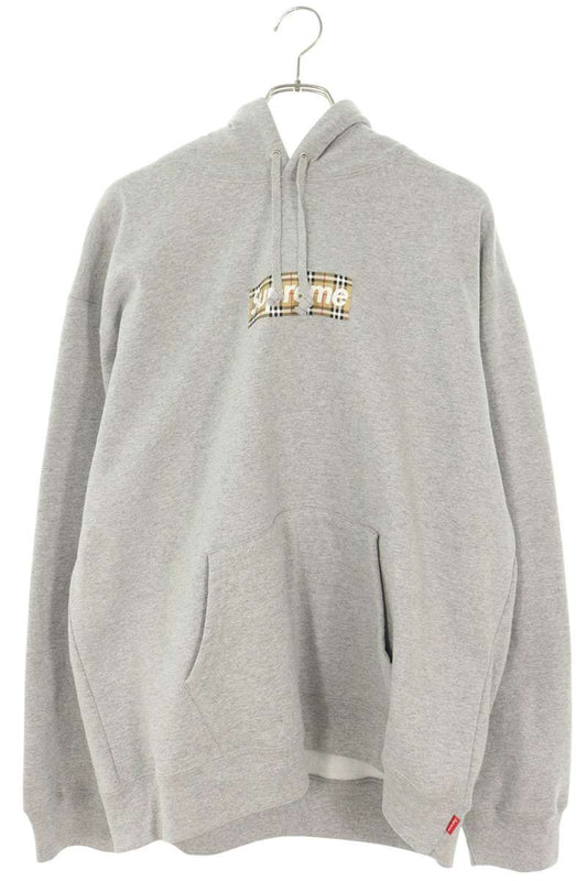 SUPREME x Burberry Box Logo Hoodie Gray Size XL