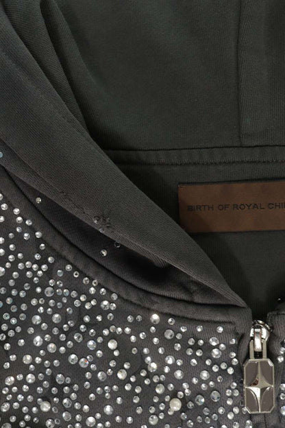 Birth Of Royal Child Bijoux Embellished Hoodie Gray Size L