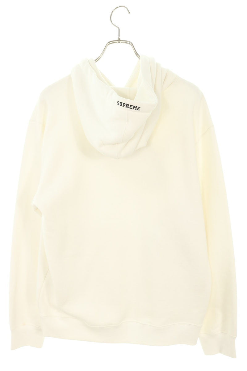 SUPREME x Nike Leather Patch Hoodie White Size M