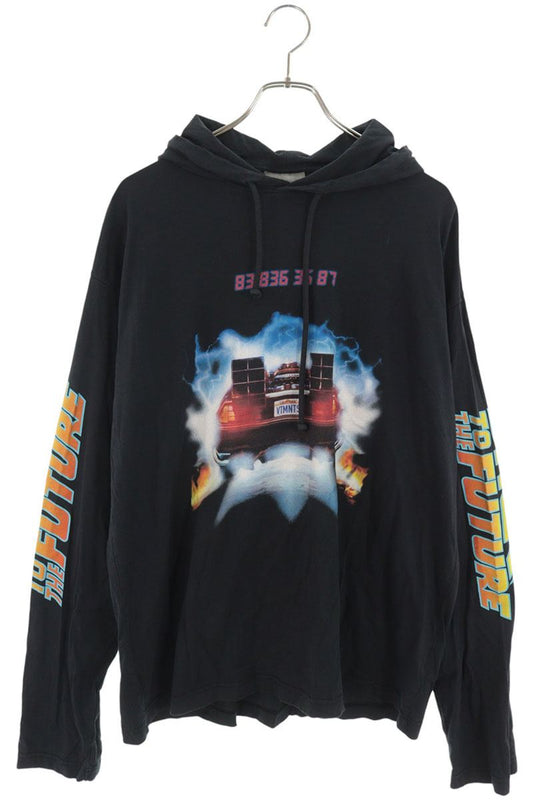 VTMNTS Back to the Future Print Hoodie Black Size S