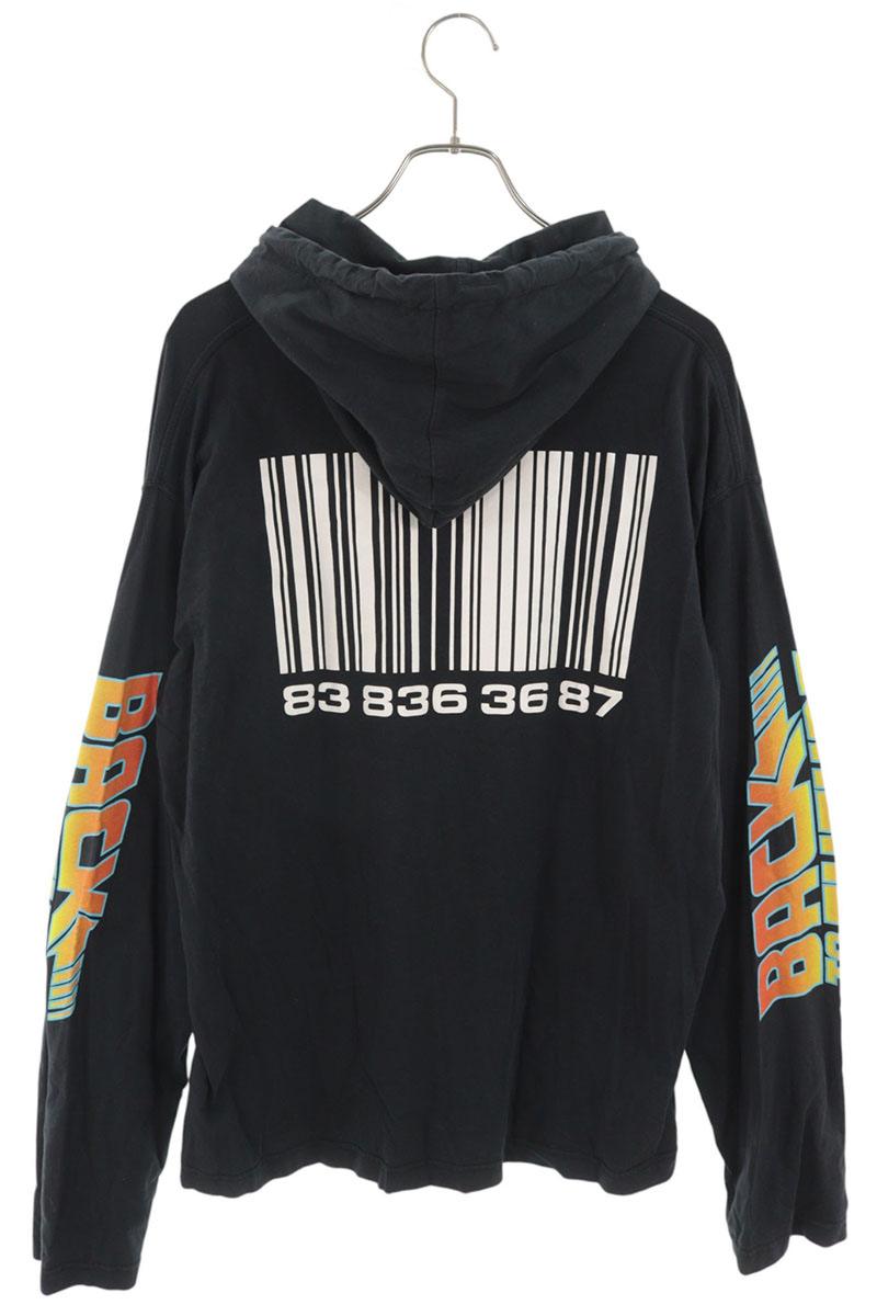 VTMNTS Back to the Future Print Hoodie Black Size S