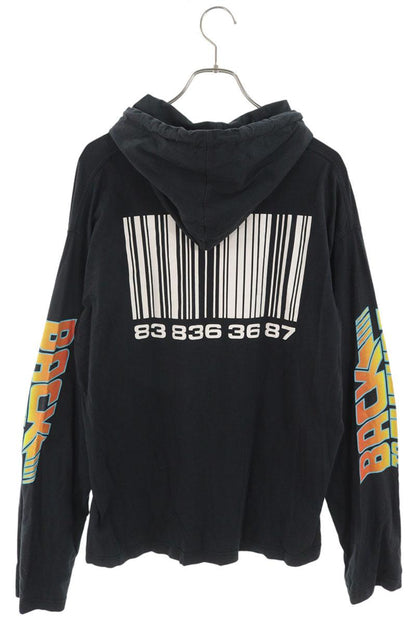 VTMNTS Back to the Future Print Hoodie Black Size S