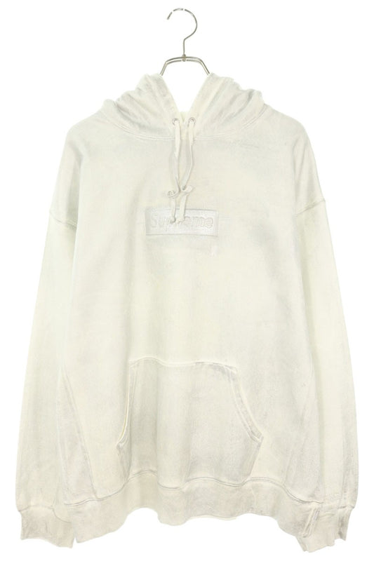 MM6 x SUPREME Foil Box Logo Hoodie White Size XL
