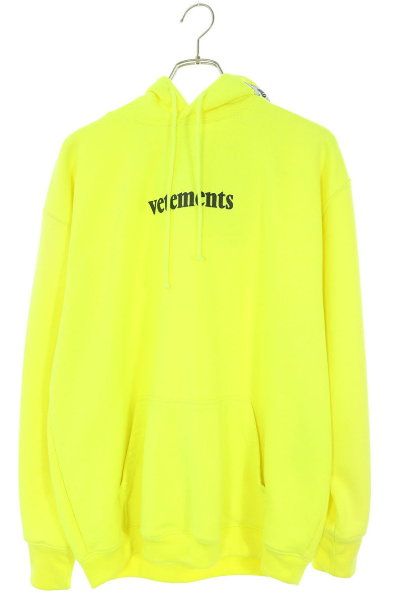 VETEMENTS Logo Patch Hoodie Yellow Size S