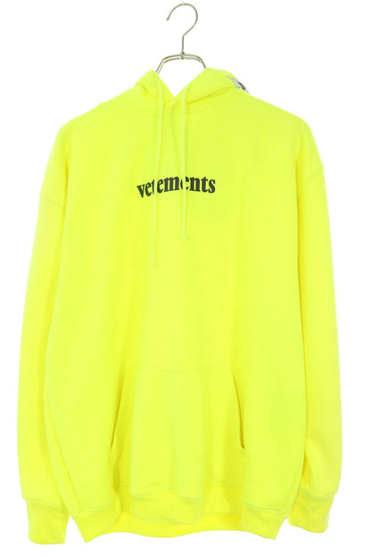 VETEMENTS Logo Patch Hoodie Yellow Size S