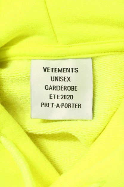 VETEMENTS Logo Patch Hoodie Yellow Size S