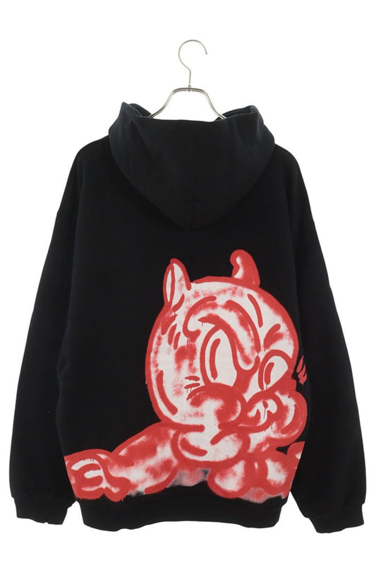 MARNI 25AW Logo Print Pullover Black/Red Cotton Size 46