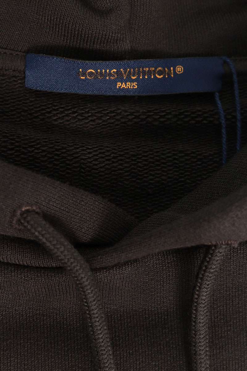 LOUISVUITTON 25SS Pearl Embellished Hoodie Brown Size M