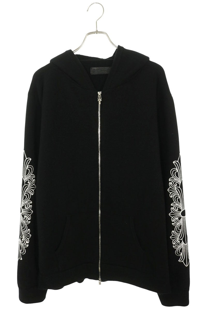 Chrome Hearts Floral Dagger Cashmere Hoodie Black Size XXL