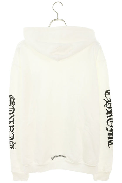 Chrome Hearts Sleeve Logo Print Hoodie White Cotton Size L