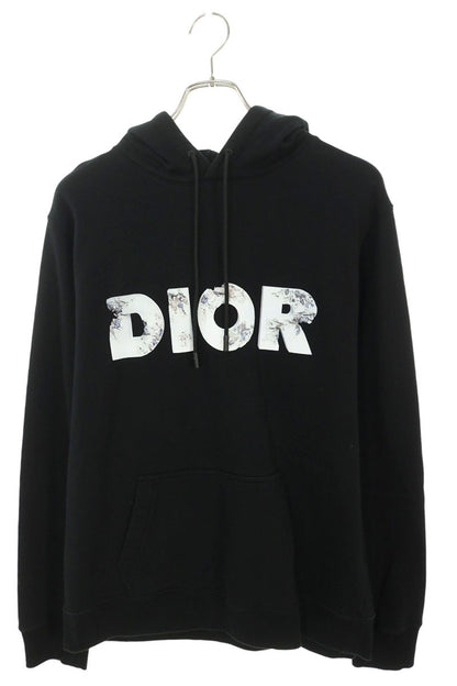 DIOR Logo Print Hoodie Black Size L