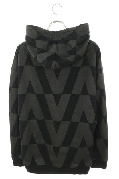 VALENTINO V-Logo All-Over Print Hoodie Black Size L