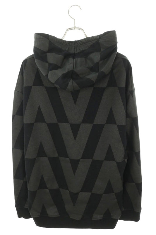VALENTINO V-Logo All-Over Print Hoodie Black Size L