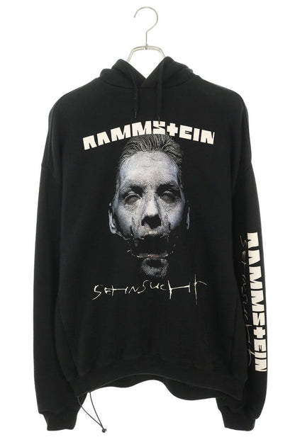 VETEMENTS 17AW Artwork Print Oversized Hoodie Black Size XS