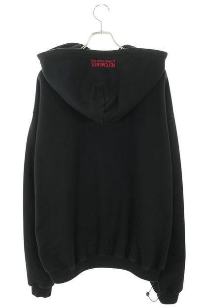 VETEMENTS 17AW Artwork Print Oversized Hoodie Black Size XS