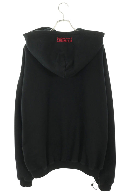 VETEMENTS 17AW Artwork Print Oversized Hoodie Black Size XS