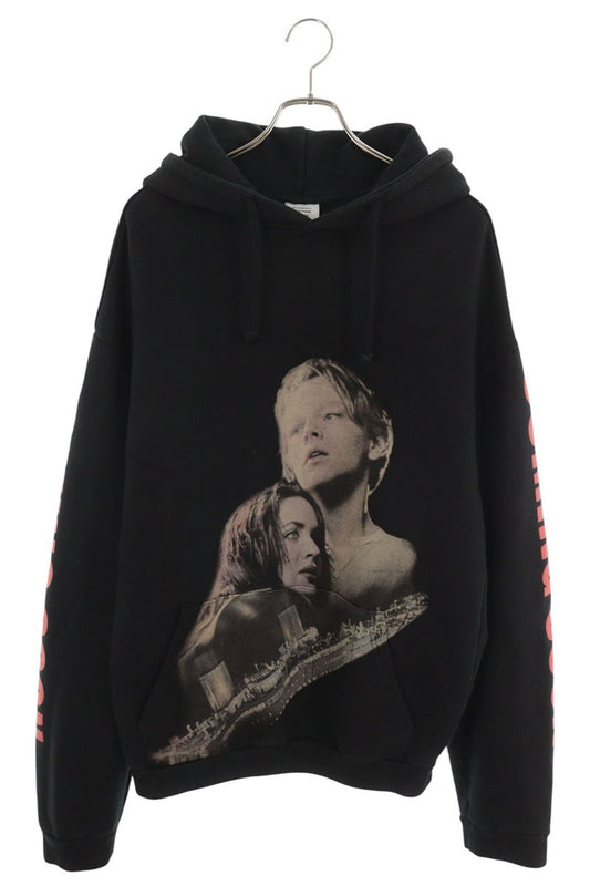 VETEMENTS 16SS Oversized Movie Photo Hoodie Black Size S