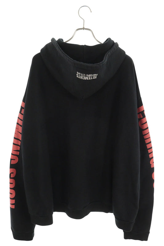 VETEMENTS 16SS Oversized Movie Photo Hoodie Black Size S