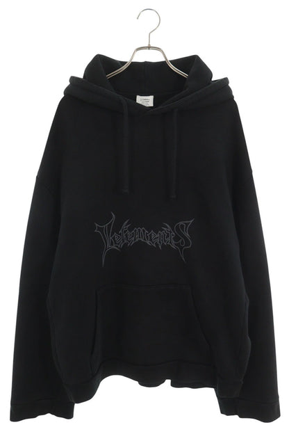VETEMENTS 15AW Metal Logo Hoodie Black Size S