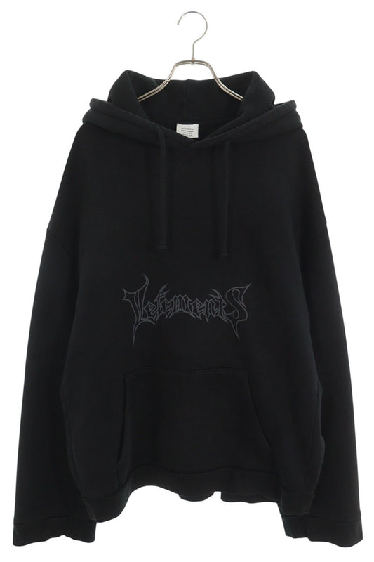 VETEMENTS 15AW Metal Logo Hoodie Black Size S