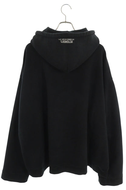 VETEMENTS 15AW Metal Logo Hoodie Black Size S