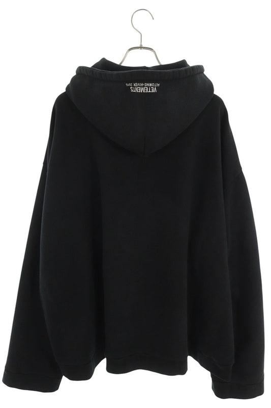 VETEMENTS 15AW Metal Logo Hoodie Black Size S