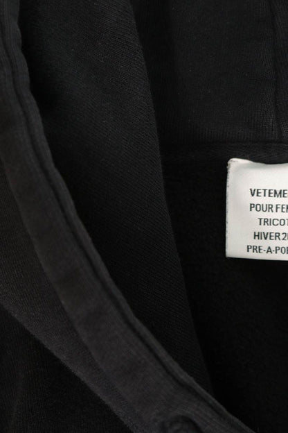 VETEMENTS 15AW Metal Logo Hoodie Black Size S
