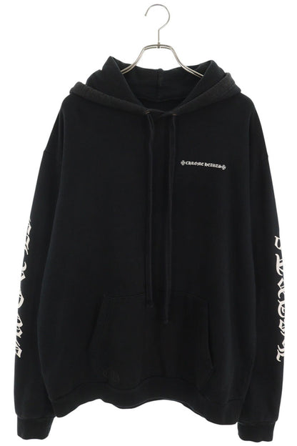 Chrome Hearts Back Cemetery Cross Print Hoodie Black Size L