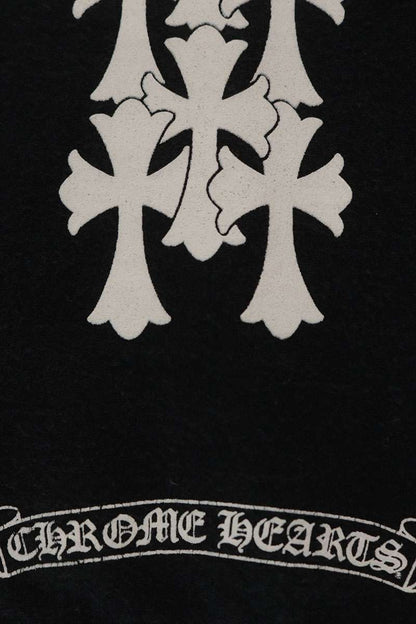 Chrome Hearts Back Cemetery Cross Print Hoodie Black Size L