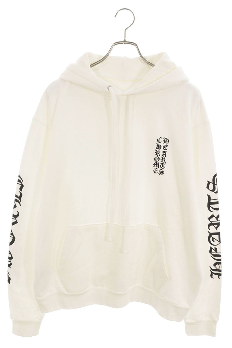 Chrome Hearts Arm Logo Print Hoodie White Size M