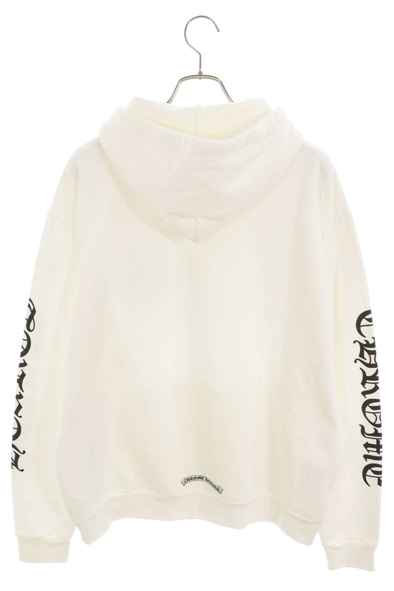 Chrome Hearts Arm Logo Print Hoodie White Size M