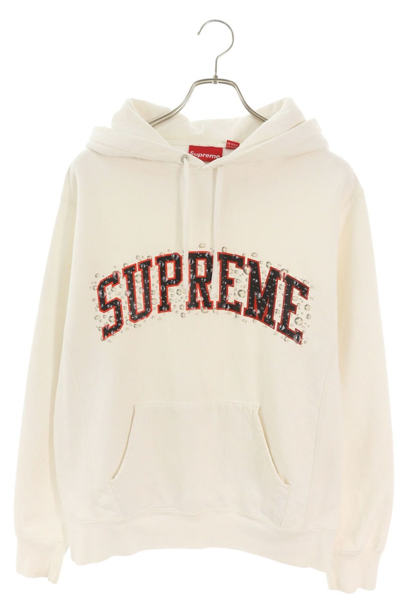 SUPREME 18AW Water Arc Hooded Sweatshirt White Size M