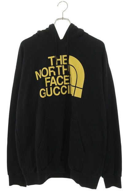 GUCCI x THE NORTH FACE Logo Print Hoodie Black Size L