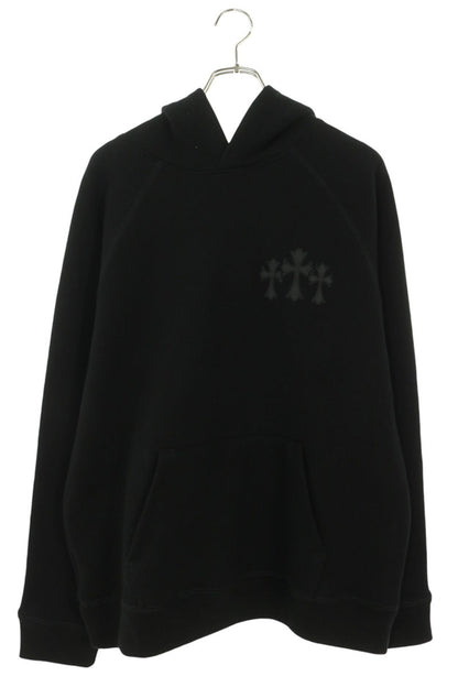 Chrome Hearts Cemetery Cross CH Logo Hoodie Black Size L