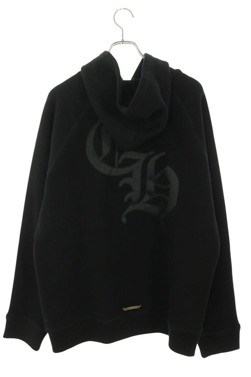 Chrome Hearts Cemetery Cross CH Logo Hoodie Black Size L