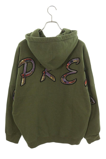SUPREME Beaded Logo Pullover Hoodie Size M