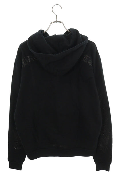 Chrome Hearts Sleeve Floral Cross Hoodie Black Size XS