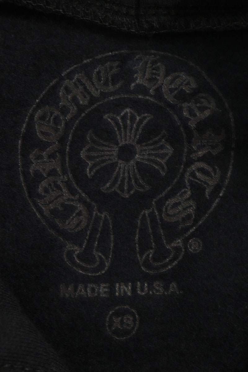 Chrome Hearts Sleeve Floral Cross Hoodie Black Size XS