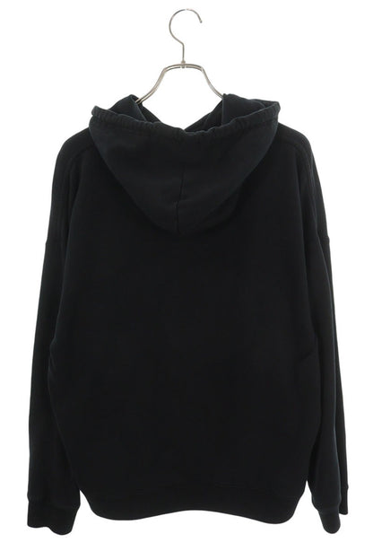 LOEWE Anagram Leather Patch Pocket Hoodie Black Size L