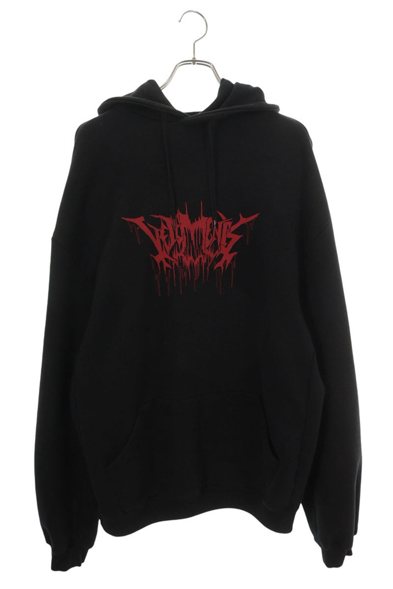 VETEMENTS Metal Logo Print Hoodie Size S