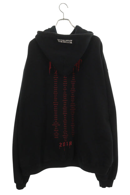 VETEMENTS Metal Logo Print Hoodie Size S