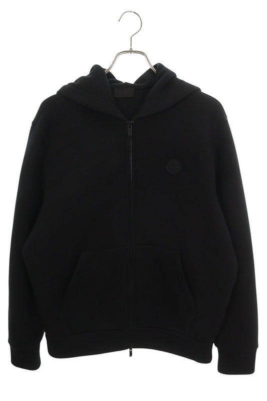 MONCLER Double Zip Logo Patch Hoodie Size M