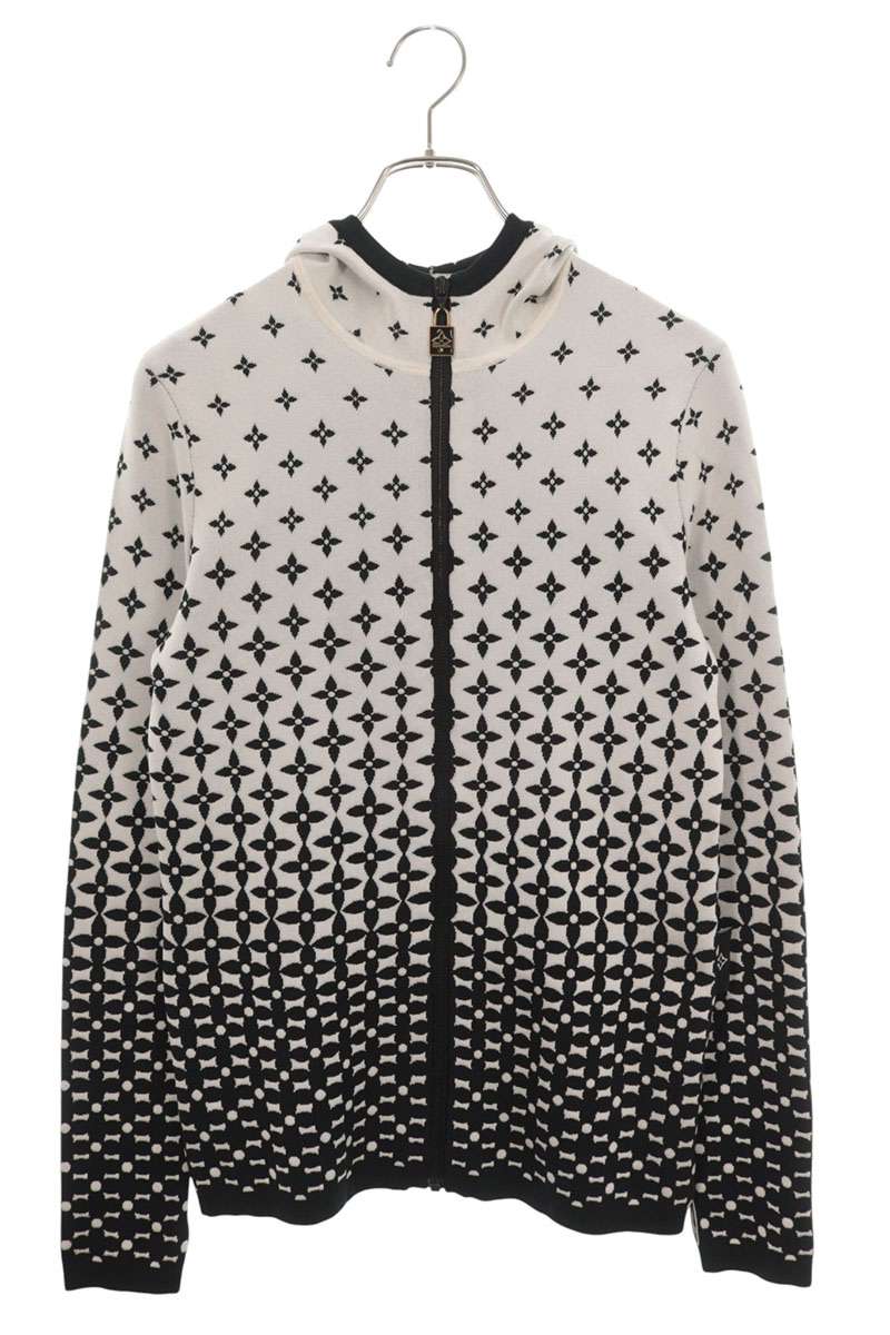 LOUISVUITTON 25SS Silk Knit Monogram Zip Hoodie Size S