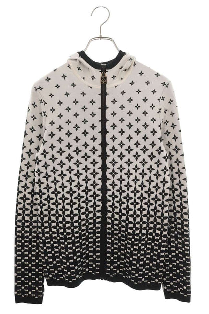 LOUISVUITTON 25SS Silk Knit Monogram Zip Hoodie Size S