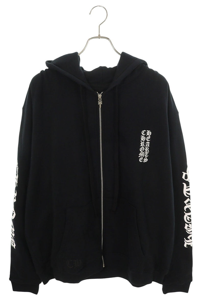 Chrome Hearts Thermal Lined Sleeve Logo Zip Hoodie Size XL