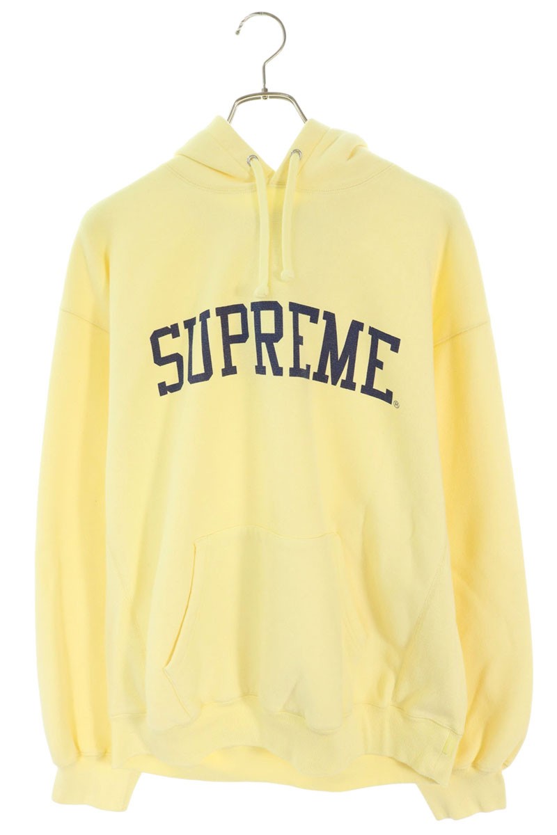 SUPREME 23AW Varsity Hooded Hoodie Yellow Size L