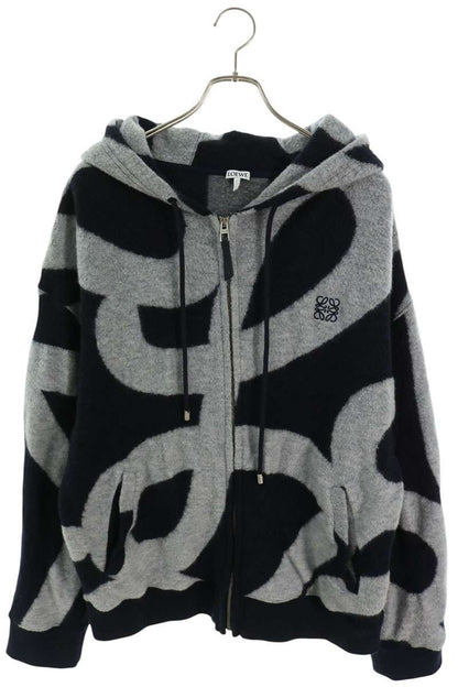 LOEWE Logo Applique Zip Hoodie Multi Size L