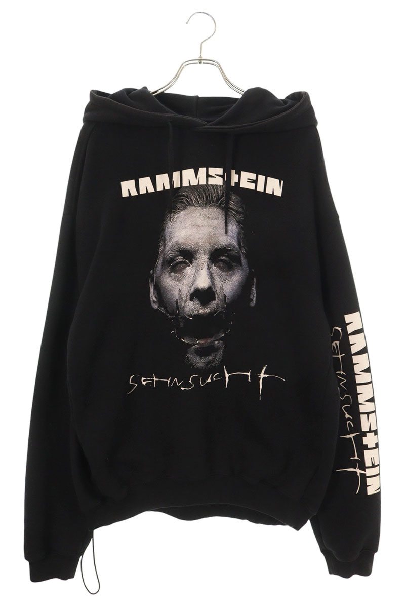 VETEMENTS 17AW Artwork Print Oversized Hoodie Black Size S