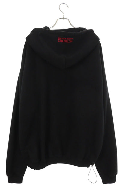 VETEMENTS 17AW Artwork Print Oversized Hoodie Black Size S