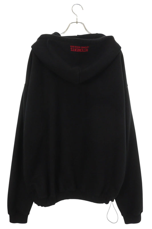 VETEMENTS 17AW Artwork Print Oversized Hoodie Black Size S